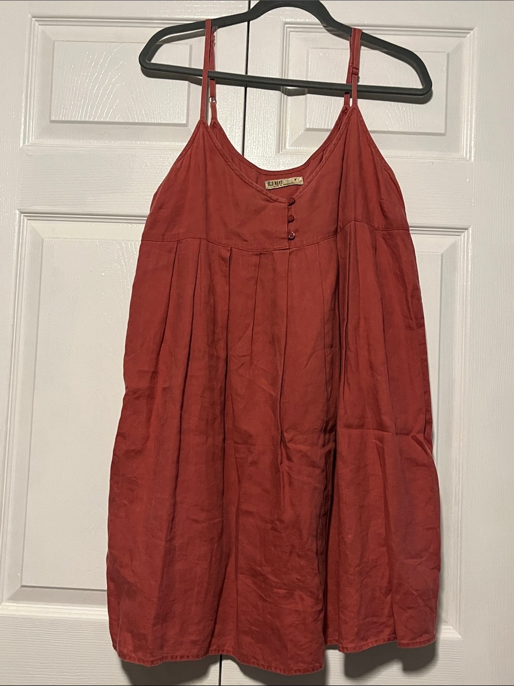 Old Navy Rust Red Button-Front Tank Top